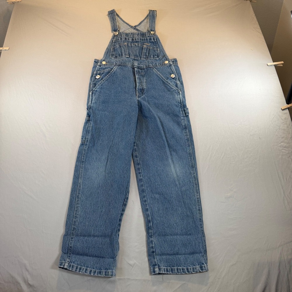 Old Navy Kids Vintage Denim Carpenter Overalls Size 8 Medium Wash Cotton 100%